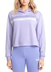 Puma Amplified Cropped Hoodie Casual Outerwear Casual‎ Purple Size XL