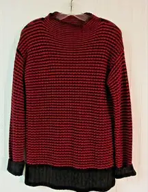 Sanctuary red and black sweater sz XS