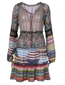 Desigual Women's Lena Woven Long Sleeve Dress Size 36 XS