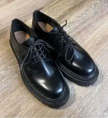 H&M Platform Lace-Up Loafers Black