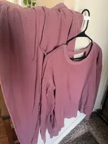 Cozy knit pajama set