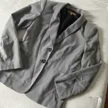Alex Marie Grey Professional Blazer Size 4 2 Button Suit Coat