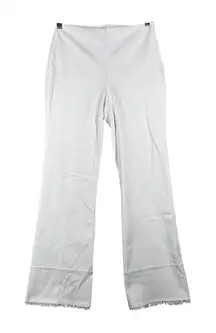 Lysse Pants Women White High‎ Waist Flare Frayed Hem Stretch Casual Pants Size S