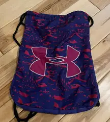 Under Armour Vibrant Blue and Pink Drawstring Bag