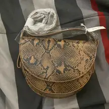 Snake Print Crossbody Bag