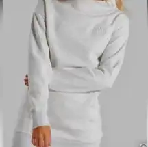 mock neck grey sweatshirt