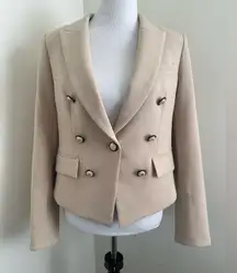 Veronica Beard NWT  Diego Dickey Jacket Blazer Sandalwood Melange Size 12