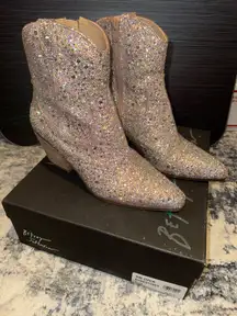 Betsey Johnson Diva Rhinestone Western Booties