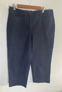 Women's Talbots Blue Perfect Skimmer Capri Pants Size 12 GUC!‎ 0114