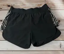 Zella‎ Lined Athletic Shorts Black Running Gym Activewear Drawstring Logo Medium