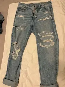 American Eagle ripped mom jeans