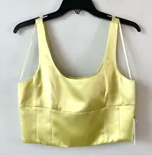 Jason Wu Satin Crop Top Yellow M