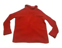 Pilcro womens small oversized anthropologie red rust knit cowl turtleneck sweate