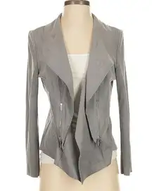 Alfani Faux Suede Waterfall Drape Blazer Like New