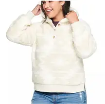 Sonoma Women's Size‎ Large Sherpa Tan Cream Sherpa Hooded Sweater