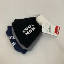 Face Masks For Mom‎ & Dad 3 Piece Set One Size Cloth Black Gray Navy NWT