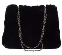 Faux Fur Tote Shoulder Bags For Women  New Winter...