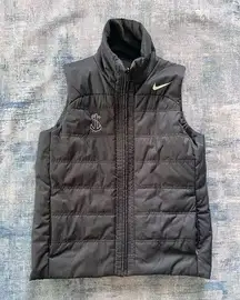 Nike Black Full Zip High Mock Neckline Puffer Vest Women's Large