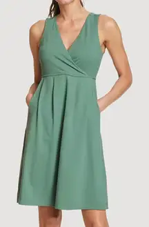 Eddie Bauer Women's Aster Crossover Dress - Solid, Dark Seafoam, Size XXL, NWT