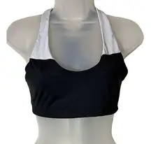 Victoria's Secret Sport Black and Silver Halter Top Racerback Sports Bra M