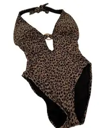 Michael Kors Leopard Cruise 2020 One Piece Swimsuit Size 4