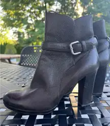 Womens Prada Brown Leather‎ Ankle Boots with Buckle Detail size 8.5 8 1/2