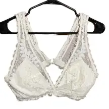 Aerie White Lace‎ Bralette Size Large