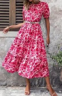 PRETTY GARDEN summer casual boho print dress 🌸