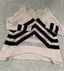 free people 12 roses alpaca sweater Xs Oversized Beige Maroon‎