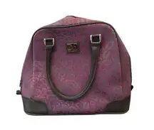 Diane Von Furstenburg Weekender Travel Tote Bag | purple & Grey | Retro Swirls