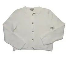 NWT J.Crew Emilie Sweater Lady Jacket in Ivory Knit Cardigan L