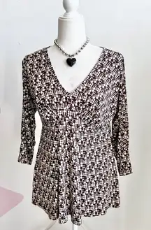 Vintage‎ Brown Polka Dot Babydoll Top Y2K 2000s Coquette Fairycore Medium