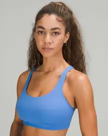 Lululemon All Powered Up Lightly Padded Medium Impact Sports Bra Blue Nile 36B