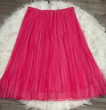 🆕 H&M Elegant Pink Pleated Skirt Size M