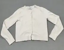 Old Navy Womens Cardigan Sweater XS Cream Classic Button Front Casual Round Neck