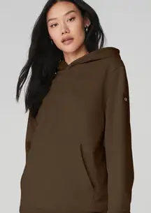 ALO YOGA Renown Heavy Weight Hoodie Brown Sz XXS