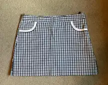 Golf Black And White Plaid Skirt Athletic Skort