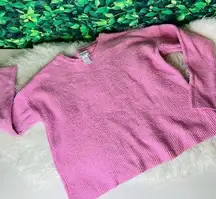 Cute / Trendy long sleeve cozy warm , casual pink rose sweater L. Arizon…