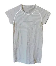 Lululemon swiftly tech striped short sleeve activewear top size 4 #757