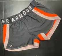 Under Armour Women's Black and Red Athletic Shorts M