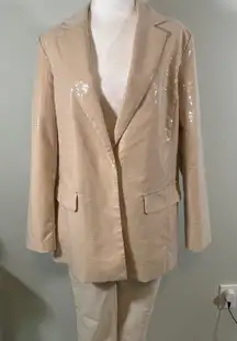 A New Day Women's‎ Small Sequin Blazer Champagne Party Career Jacket