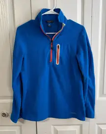 Eddie Bauer blue quarter zip pullover size medium