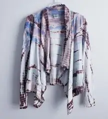 XCVI Mind Set Tie Dye Waterfall Cardigan Long Sleeve