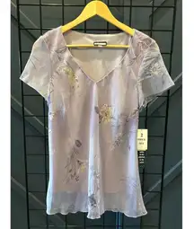 NWT Believe 2 Piece Top & Skirt Size 12 Mauve Elastic Waist Lined Fairy