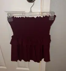 Maroon Stretchy Skirt