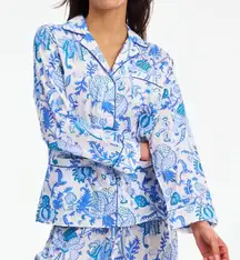 Roller Rabbit White & Blue Floral PJ Top