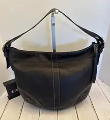 Y2K Coach Soho Black Leather Medium Hobo Fringe Shoulder Bag 8A03 13x9x3" VGUC