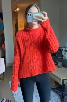 Orange Cropped Sweater