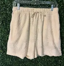 Anthropologie Avec Les Filles Textured Terry Cloth Short Cream Size Medium