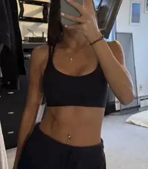 Black Strappy Sports Bra